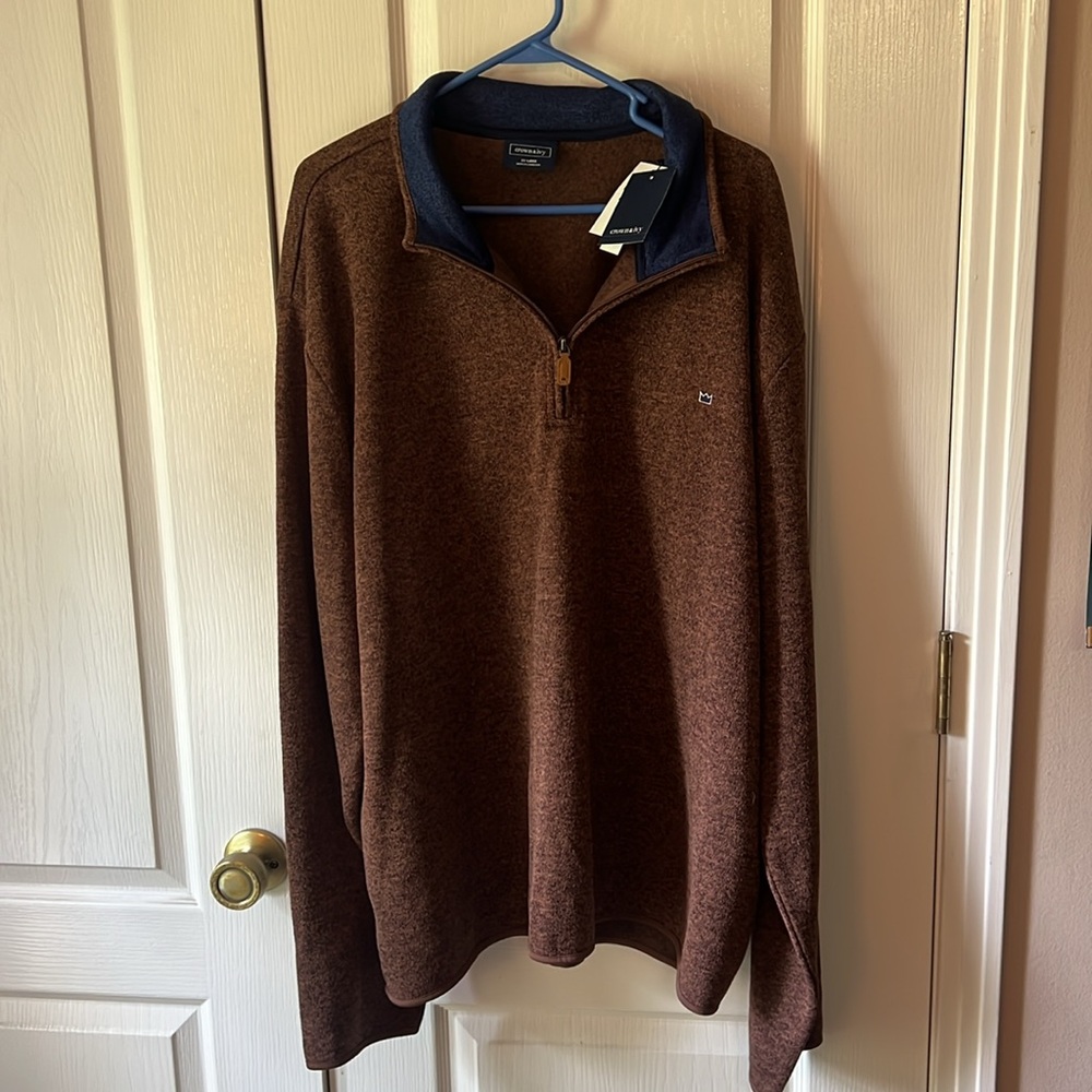 Crown & Ivy Blue and Brown Knit Jacket